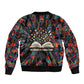 Chimamanda Ngozi Adichie Sleeve Zip Bomber Jacket with Monochrome Portrait, The Danger of a Single Story Quote - African Pride