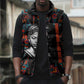 Chimamanda Ngozi Adichie Sleeveless Puffer Jacket with Monochrome Portrait, The Danger of a Single Story Quote - African Pride