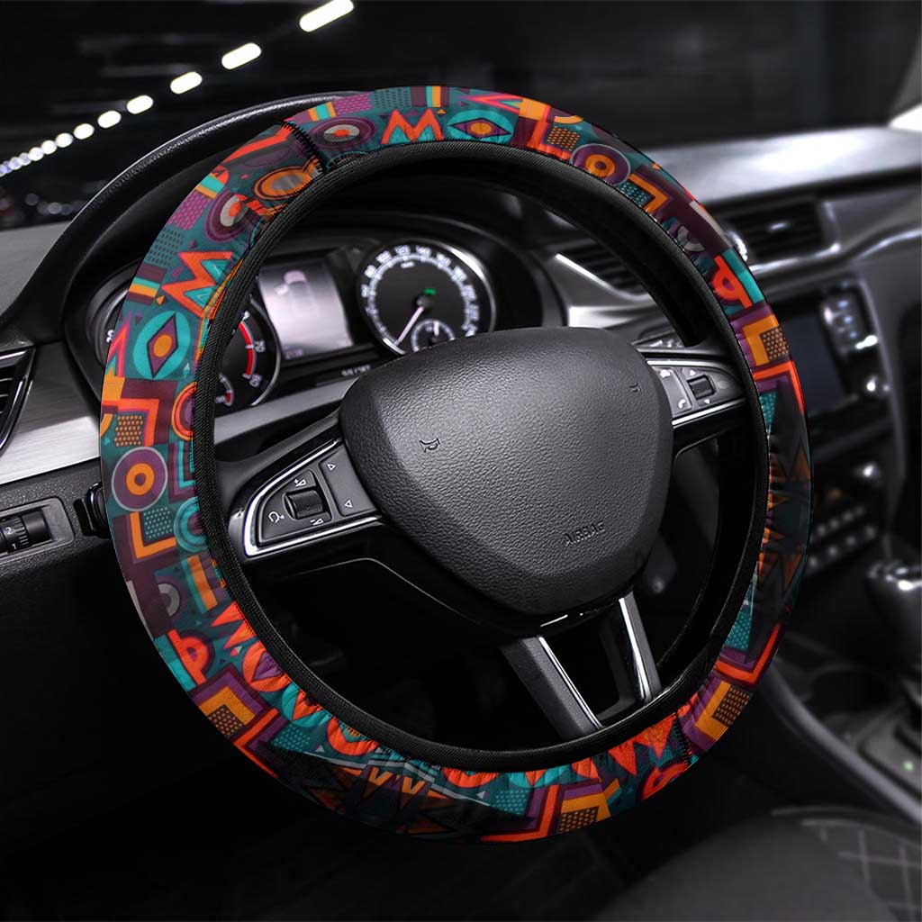 Chimamanda Ngozi Adichie Steering Wheel Cover with Monochrome Portrait, The Danger of a Single Story Quote - African Pride