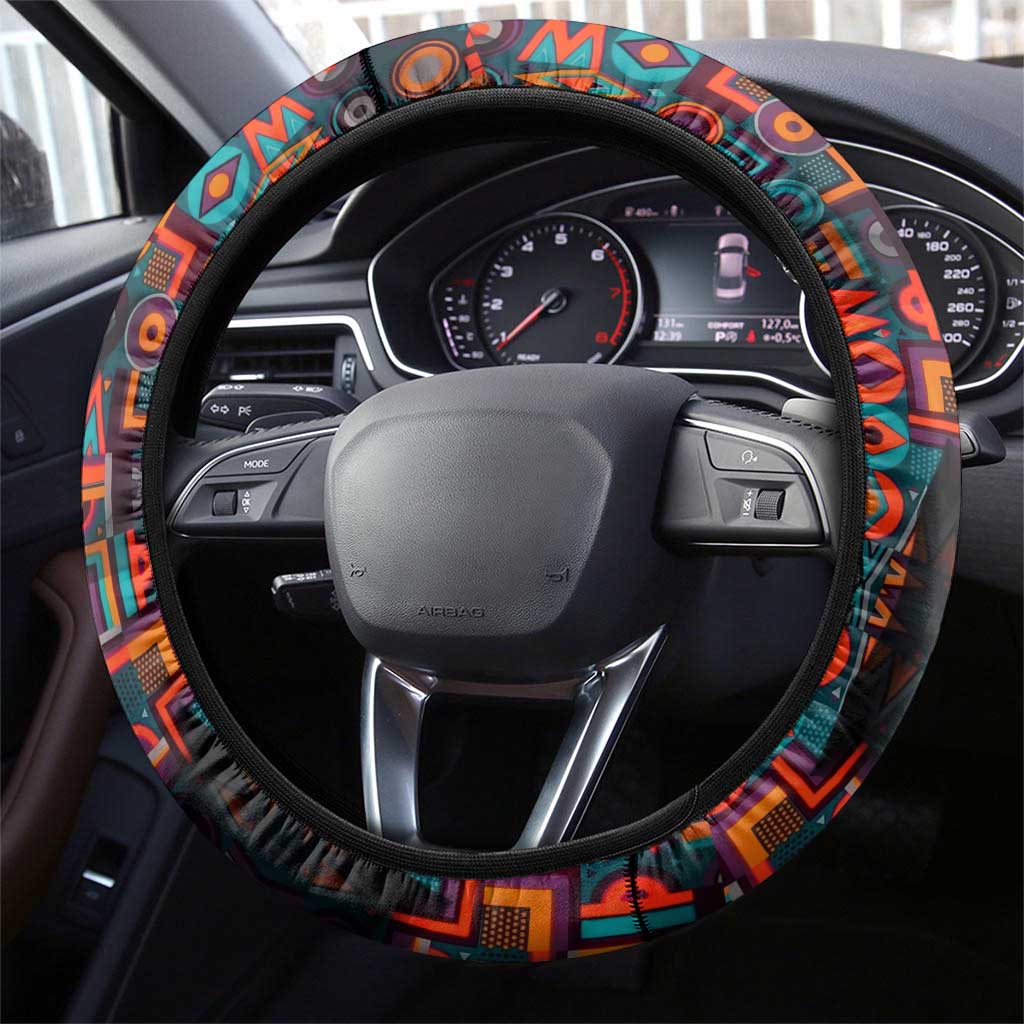 Chimamanda Ngozi Adichie Steering Wheel Cover with Monochrome Portrait, The Danger of a Single Story Quote - African Pride