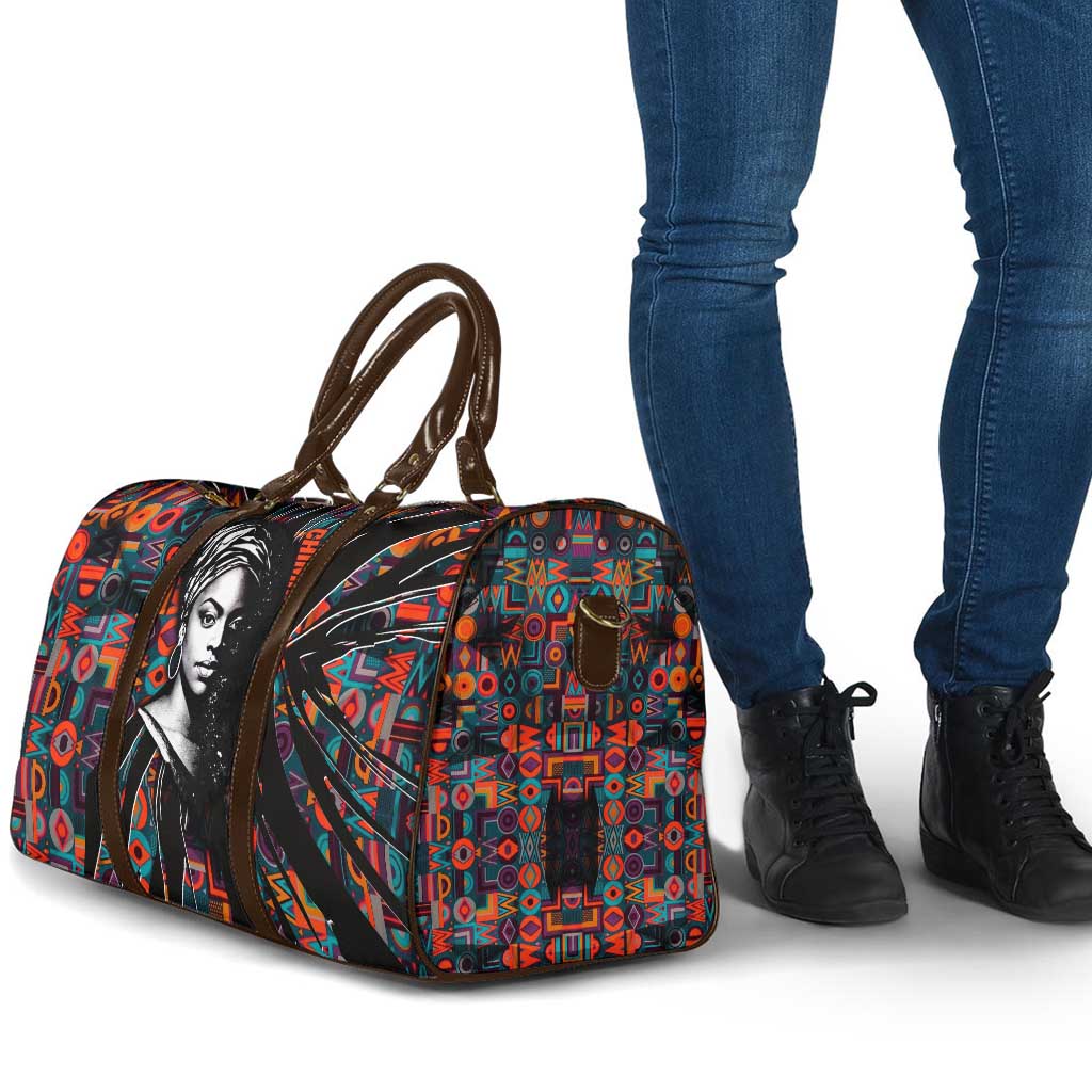 Chimamanda Ngozi Adichie Travel Bag with Monochrome Portrait, The Danger of a Single Story Quote - African Pride