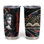 Chimamanda Ngozi Adichie Tumbler Cup with Monochrome Portrait, The Danger of a Single Story Quote - African Pride