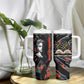 Chimamanda Ngozi Adichie Tumbler With Handle with Monochrome Portrait, The Danger of a Single Story Quote - African Pride