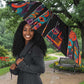 Chimamanda Ngozi Adichie Umbrella with Monochrome Portrait, The Danger of a Single Story Quote - African Pride