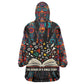 Chimamanda Ngozi Adichie Wearable Blanket Hoodie with Monochrome Portrait, The Danger of a Single Story Quote - African Pride