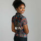 Chimamanda Ngozi Adichie Women Polo Shirt with Monochrome Portrait, The Danger of a Single Story Quote - African Pride
