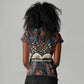 Chimamanda Ngozi Adichie Women V-Neck T-Shirt with Monochrome Portrait, The Danger of a Single Story Quote - African Pride