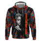 Chimamanda Ngozi Adichie Zip Hoodie with Monochrome Portrait, The Danger of a Single Story Quote - African Pride