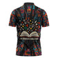 Chimamanda Ngozi Adichie Zipper Polo Shirt with Monochrome Portrait, The Danger of a Single Story Quote - African Pride