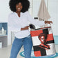 Chimamanda Ngozi Adichie Laundry Basket with Bold Red Portrait, We Should All Be Feminists Quote - African Pride