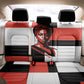 Chimamanda Ngozi Adichie Back Car Seat Cover with Bold Red Portrait, We Should All Be Feminists Quote - African Pride