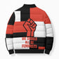 Chimamanda Ngozi Adichie Bomber Puffer Jacket with Bold Red Portrait, We Should All Be Feminists Quote - African Pride