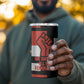 Chimamanda Ngozi Adichie 4 in 1 Can Cooler Tumbler with Bold Red Portrait, We Should All Be Feminists Quote - African Pride
