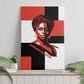 Chimamanda Ngozi Adichie Canvas Wall Art with Bold Red Portrait, We Should All Be Feminists Quote - African Pride