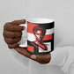 Chimamanda Ngozi Adichie Ceramic Mug with Bold Red Portrait, We Should All Be Feminists Quote - African Pride
