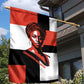 Chimamanda Ngozi Adichie Garden Flag with Bold Red Portrait, We Should All Be Feminists Quote - African Pride