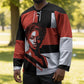 Chimamanda Ngozi Adichie Hockey Jersey with Bold Red Portrait, We Should All Be Feminists Quote - African Pride