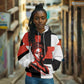 Chimamanda Ngozi Adichie Hoodie with Bold Red Portrait, We Should All Be Feminists Quote - African Pride
