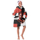 Chimamanda Ngozi Adichie Kid Wearable Blanket Hoodie with Bold Red Portrait, We Should All Be Feminists Quote - African Pride