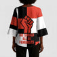 Chimamanda Ngozi Adichie Kimono Sleeve Blouse with Bold Red Portrait, We Should All Be Feminists Quote - African Pride
