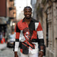 Chimamanda Ngozi Adichie Long Sleeve Button Shirt with Bold Red Portrait, We Should All Be Feminists Quote - African Pride