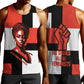 Chimamanda Ngozi Adichie Men Tank Top with Bold Red Portrait, We Should All Be Feminists Quote - African Pride