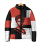 Chimamanda Ngozi Adichie Padded Jacket with Bold Red Portrait, We Should All Be Feminists Quote - African Pride