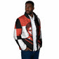 Chimamanda Ngozi Adichie Padded Jacket with Bold Red Portrait, We Should All Be Feminists Quote - African Pride