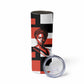 Chimamanda Ngozi Adichie Skinny Tumbler with Bold Red Portrait, We Should All Be Feminists Quote - African Pride