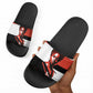 Chimamanda Ngozi Adichie Slide Sandals with Bold Red Portrait, We Should All Be Feminists Quote - African Pride
