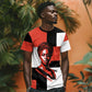Chimamanda Ngozi Adichie T shirt with Bold Red Portrait, We Should All Be Feminists Quote - African Pride