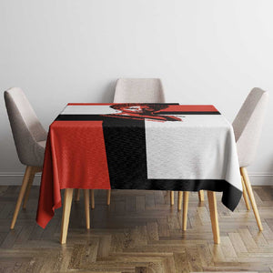 Chimamanda Ngozi Adichie Tablecloth with Bold Red Portrait, We Should All Be Feminists Quote - African Pride