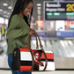 Chimamanda Ngozi Adichie Travel Bag with Bold Red Portrait, We Should All Be Feminists Quote - African Pride