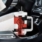 Chimamanda Ngozi Adichie Tumbler With Handle with Bold Red Portrait, We Should All Be Feminists Quote - African Pride