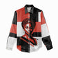 Chimamanda Ngozi Adichie Women Casual Shirt with Bold Red Portrait, We Should All Be Feminists Quote - African Pride