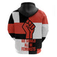 Chimamanda Ngozi Adichie Zip Hoodie with Bold Red Portrait, We Should All Be Feminists Quote - African Pride