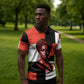 Chimamanda Ngozi Adichie Zipper Polo Shirt with Bold Red Portrait, We Should All Be Feminists Quote - African Pride