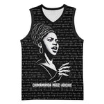 Chimamanda Ngozi Adichie Basketball Jersey with Expressive Speaking Portrait, Stories Shape Reality - African Pride