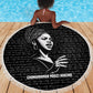 Chimamanda Ngozi Adichie Beach Blanket with Expressive Speaking Portrait, Stories Shape Reality - African Pride