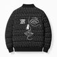 Chimamanda Ngozi Adichie Bomber Puffer Jacket with Expressive Speaking Portrait, Stories Shape Reality - African Pride