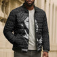 Chimamanda Ngozi Adichie Bomber Puffer Jacket with Expressive Speaking Portrait, Stories Shape Reality - African Pride