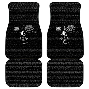 Chimamanda Ngozi Adichie Car Mats with Expressive Speaking Portrait, Stories Shape Reality - African Pride