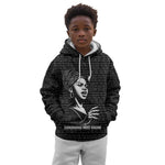 Chimamanda Ngozi Adichie Kid Hoodie with Expressive Speaking Portrait, Stories Shape Reality - African Pride