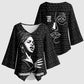 Chimamanda Ngozi Adichie Kimono Sleeve Blouse with Expressive Speaking Portrait, Stories Shape Reality - African Pride