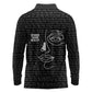 Chimamanda Ngozi Adichie Long Sleeve Polo Shirt with Expressive Speaking Portrait, Stories Shape Reality - African Pride