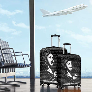 Chimamanda Ngozi Adichie Luggage Cover with Expressive Speaking Portrait, Stories Shape Reality - African Pride