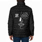Chimamanda Ngozi Adichie Padded Jacket with Expressive Speaking Portrait, Stories Shape Reality - African Pride