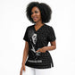 Chimamanda Ngozi Adichie Scrub Top with Expressive Speaking Portrait, Stories Shape Reality - African Pride