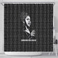 Chimamanda Ngozi Adichie Shower Curtain with Expressive Speaking Portrait, Stories Shape Reality - African Pride