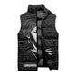 Chimamanda Ngozi Adichie Sleeveless Puffer Jacket with Expressive Speaking Portrait, Stories Shape Reality - African Pride